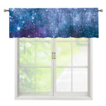 Blue Cloud Starfield Galaxy Space Print Window Valance