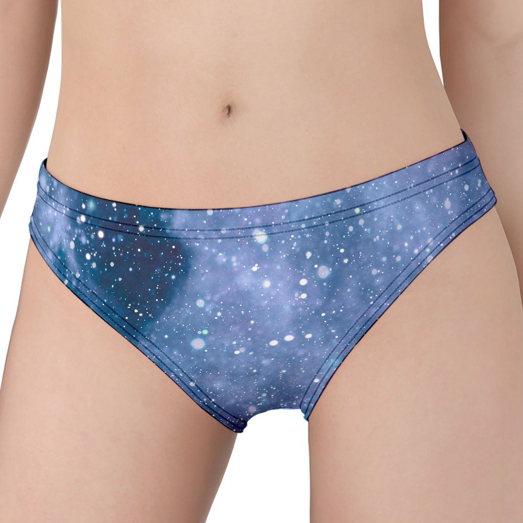 Blue Cloud Starfield Galaxy Space Print Women's Panties