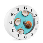 Blue Coconut Pattern Print Alarm Clock