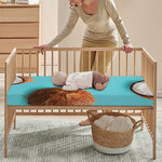 Blue Coconut Pattern Print Baby Crib Sheet