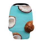 Blue Coconut Pattern Print Baby Seat Cover