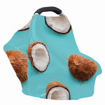 Blue Coconut Pattern Print Baby Seat Cover