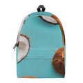 Blue Coconut Pattern Print School Backpack