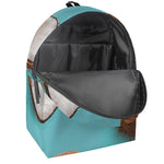 Blue Coconut Pattern Print Backpack