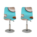 Blue Coconut Pattern Print Bar Stool Covers