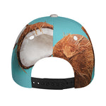 Blue Coconut Pattern Print Baseball Cap