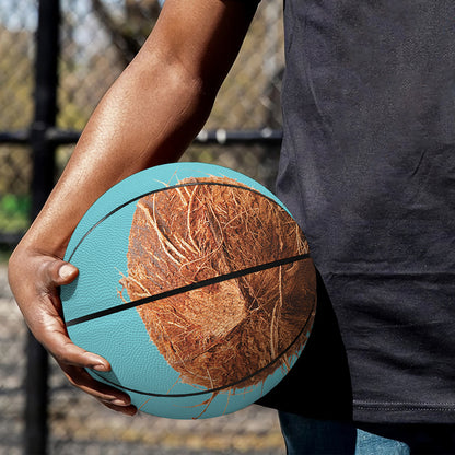 Blue Coconut Pattern Print Basketball