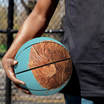 Blue Coconut Pattern Print Basketball