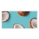 Blue Coconut Pattern Print Beach Towel