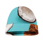 Blue Coconut Pattern Print Beanie