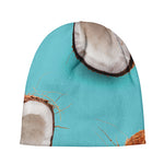 Blue Coconut Pattern Print Beanie