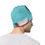 Blue Coconut Pattern Print Beanie