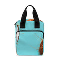 Blue Coconut Pattern Print Bible Tote Bag