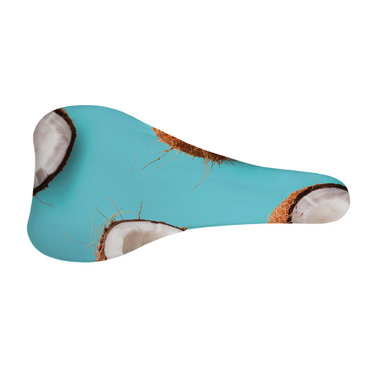 Blue Coconut Pattern Print Bicycle Seat Cover