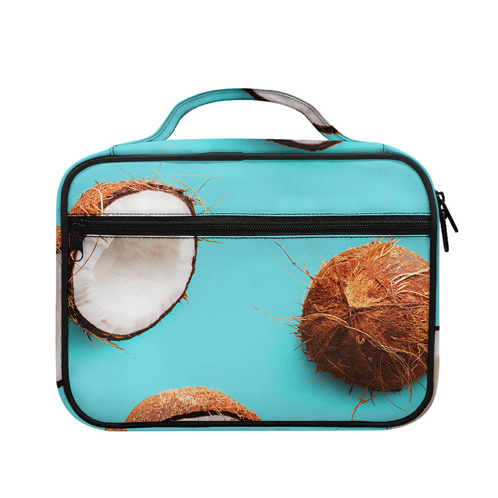 Blue Coconut Pattern Print Briefcase Bible Bag
