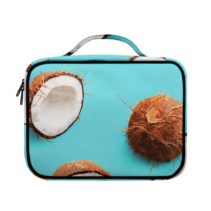 Blue Coconut Pattern Print Briefcase Bible Bag