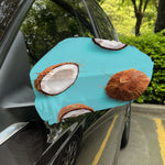 Blue Coconut Pattern Print Car Side Mirror Covers