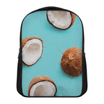 Blue Coconut Pattern Print Casual Backpack
