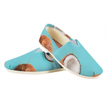 Blue Coconut Pattern Print Casual Shoes
