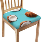 Blue Coconut Pattern Print Chair Cushion Cover
