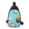 Blue Coconut Pattern Print Sling Bag