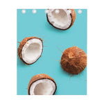 Blue Coconut Pattern Print Curtain