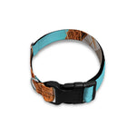 Blue Coconut Pattern Print Dog Collar