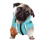 Blue Coconut Pattern Print Dog Zip Up Hoodie