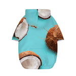 Blue Coconut Pattern Print Dog Zip Up Hoodie