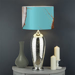 Blue Coconut Pattern Print Drum Lamp Shade