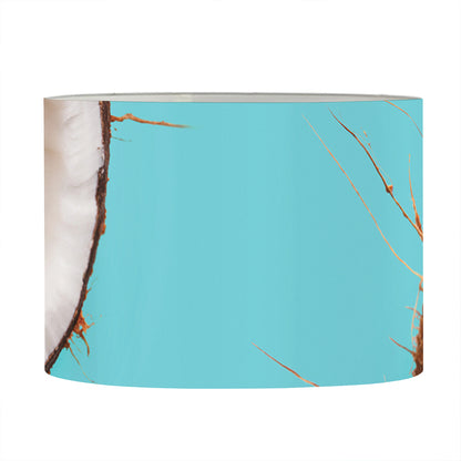 Blue Coconut Pattern Print Drum Lamp Shade