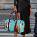 Blue Coconut Pattern Print Duffle Bag