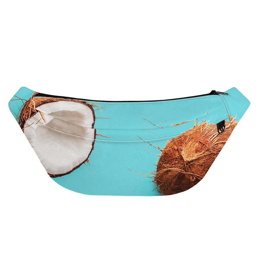Blue Coconut Pattern Print Fanny Pack