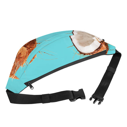 Blue Coconut Pattern Print Fanny Pack