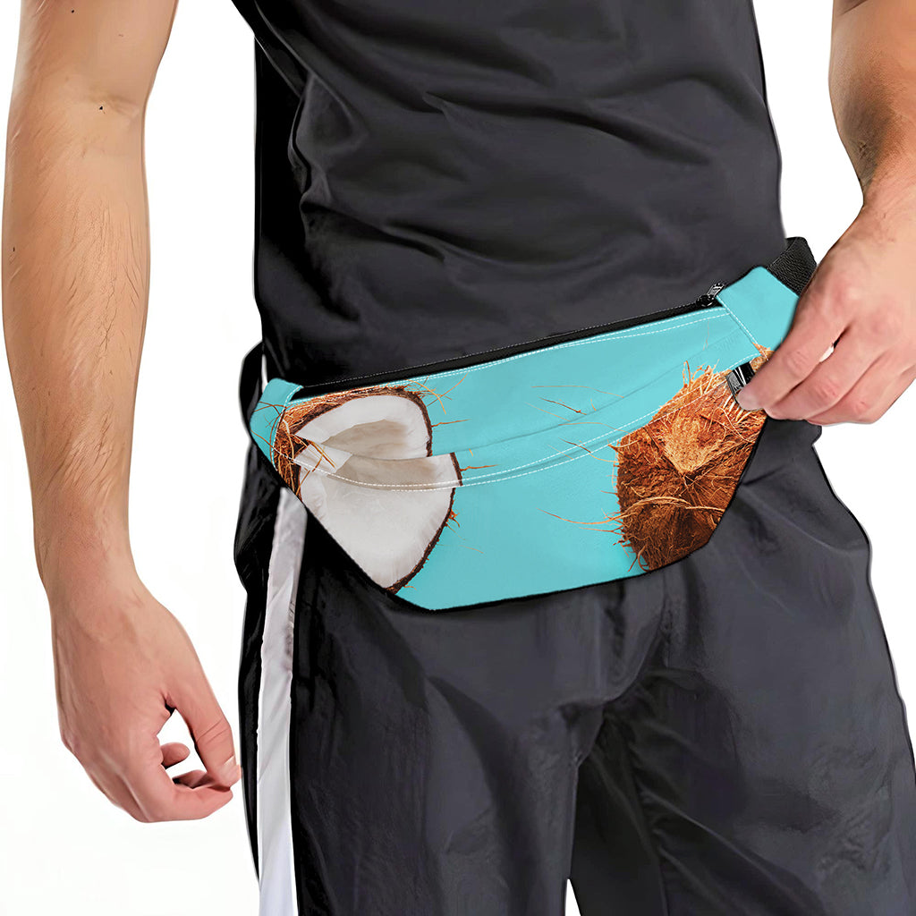 Blue Coconut Pattern Print Fanny Pack