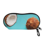 Blue Coconut Pattern Print Glasses Case