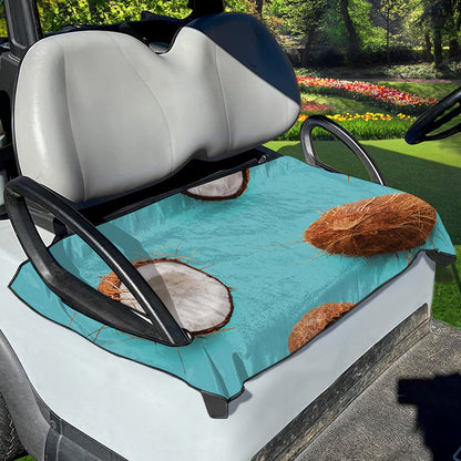 Blue Coconut Pattern Print Golf Cart Seat Cover