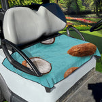 Blue Coconut Pattern Print Golf Cart Seat Cover