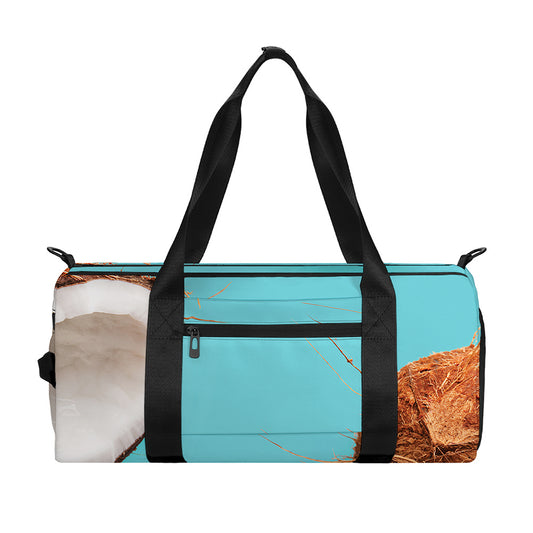 Blue Coconut Pattern Print Gym Bag