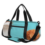 Blue Coconut Pattern Print Gym Bag