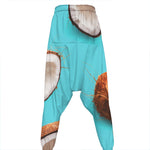 Blue Coconut Pattern Print Hammer Pants