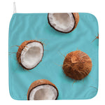 Blue Coconut Pattern Print Hand Towel