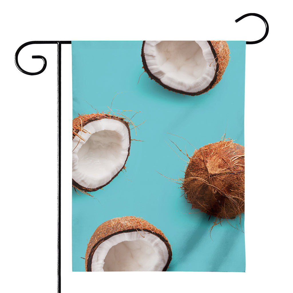 Blue Coconut Pattern Print House Flag