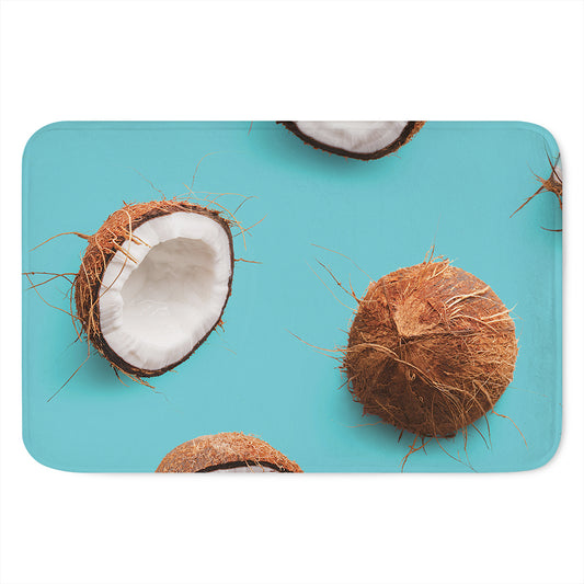 Blue Coconut Pattern Print Indoor Door Mat