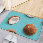 Blue Coconut Pattern Print Indoor Door Mat