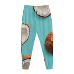 Blue Coconut Pattern Print Jogger Pants