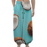 Blue Coconut Pattern Print Lantern Pants