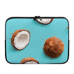 Blue Coconut Pattern Print Laptop Sleeve
