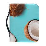 Blue Coconut Pattern Print Leather Bible Cover