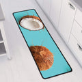Blue Coconut Pattern Print Long Kitchen Mat